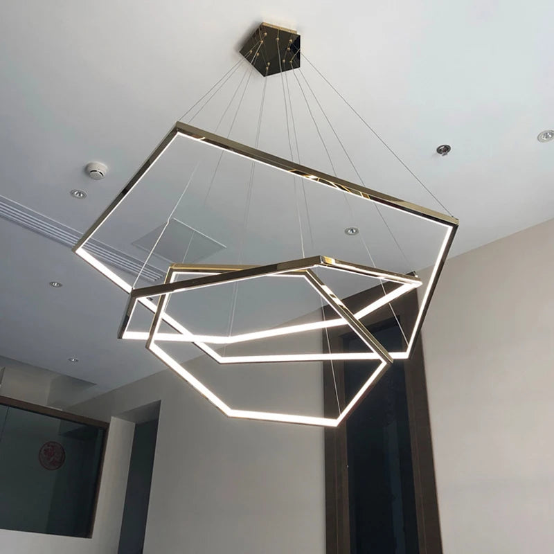 Moderne luxe or LED suspension lumières salon salle à manger éclairage décor Lustre Lustre intérieur chambre suspendus luminaires - vue 6 sur 21