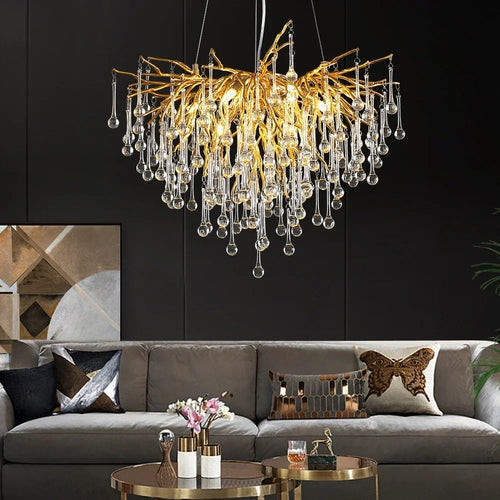 lustre moderne en cristal pour une décoration luxueuse - vue 3 sur 12