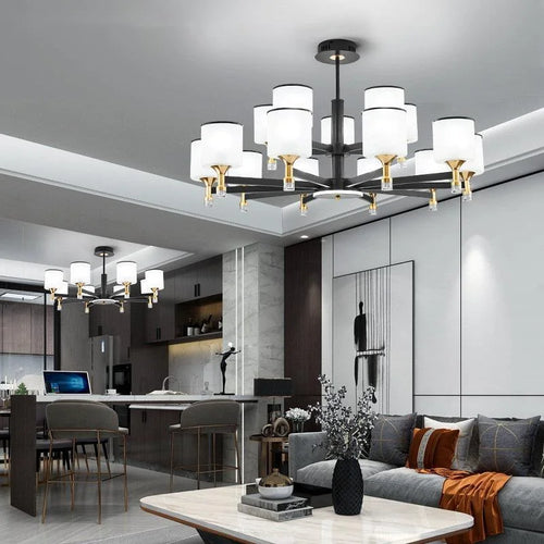 lustre moderne en led pour décoration intérieure élégante et luxueuse - vue 4 sur 10