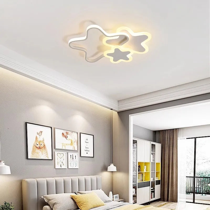 Nordic Modern Personality Led Ceiling Light, Children's Room, Dining Room, Study, Girls Bedroom Pink Decorative Ceiling Light - vue 4 sur 15