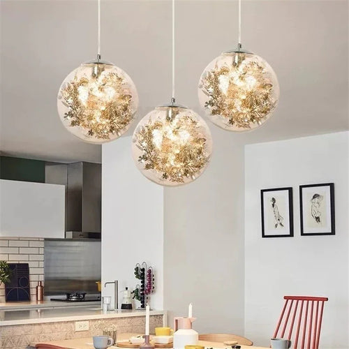 suspension nordique en verre pour décoration lumineuse - vue 3 sur 8