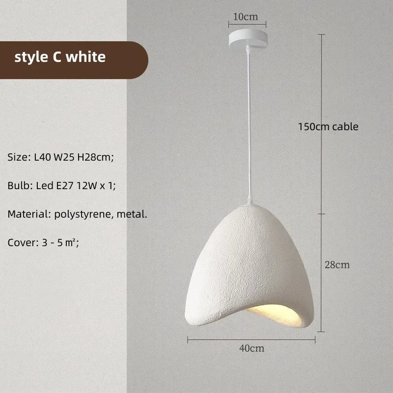 suspension led minimaliste nordique wabi sabi décor intérieur