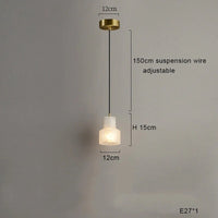 Lampe suspension marbre LED minimaliste