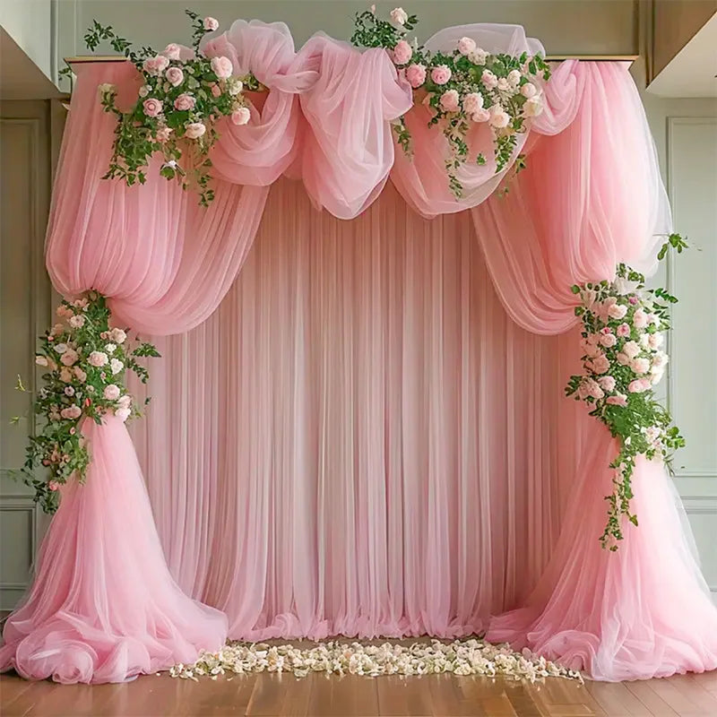 Chemin de table gaze transparente blanc mariage fête