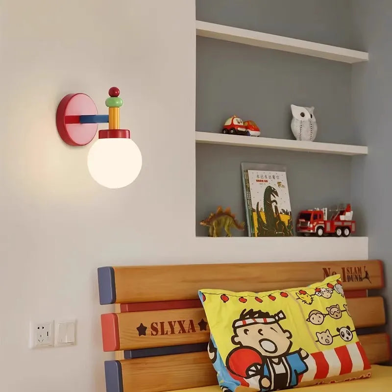 appliques murales pour chambre d'enfant en verre laiteux - vue 2 sur 4