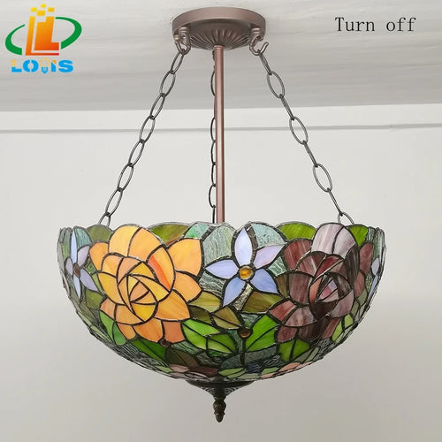 lustre inversé en forme de fleur de pivoine style européen décoratif - vue 7 sur 6