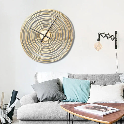 horloge murale moderne en métal super silencieuse décorative - vue 4 sur 7