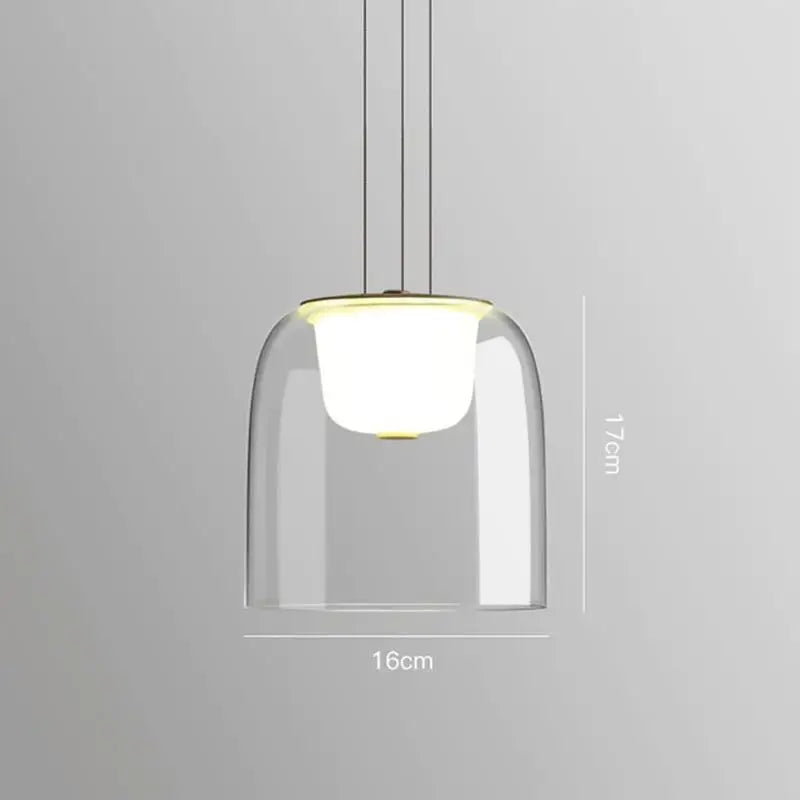 suspension à led avec couvercle en verre moderne - vue 9 sur 9
