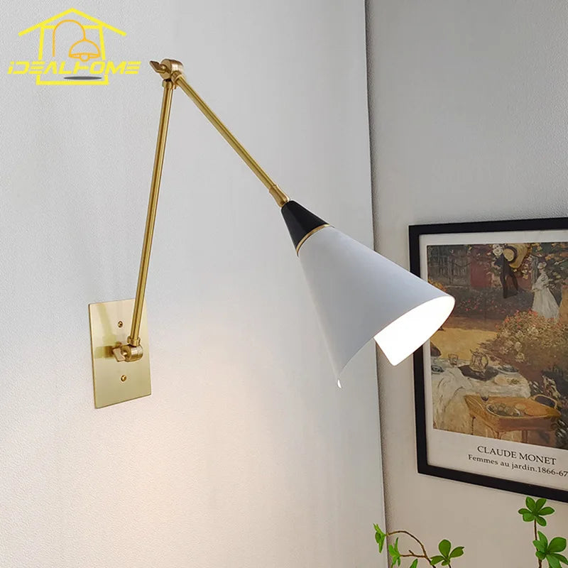 applique murale de luxe médiévale bras pivotant design élégant - vue 3 sur 10