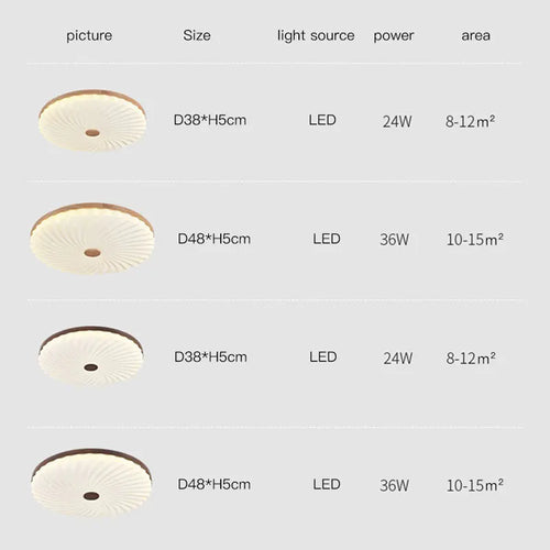 plafonnier en bois et led pour décoration intérieure moderne - vue 5 sur 10