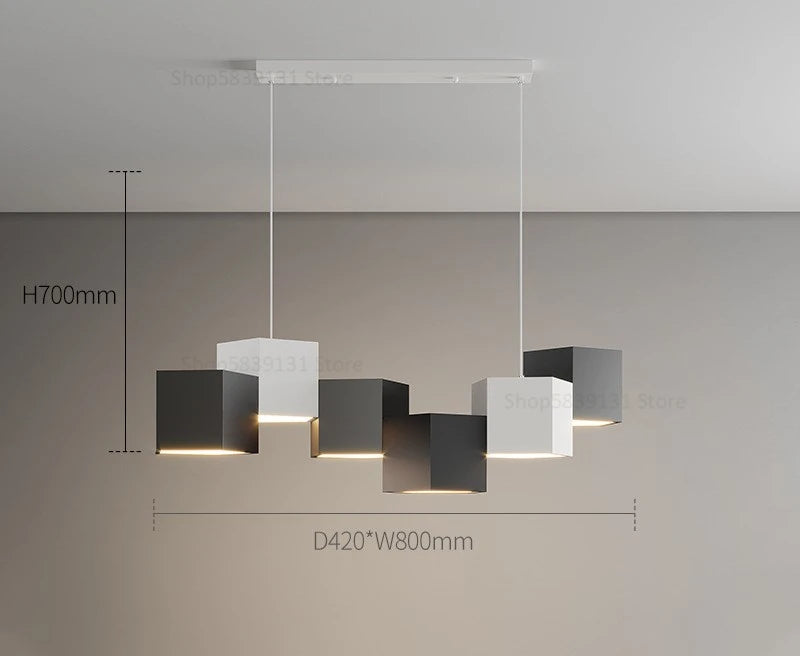 lustre moderne simple style nordique créatif prisme hexagonal éclairage intérieur - vue 10 sur 11
