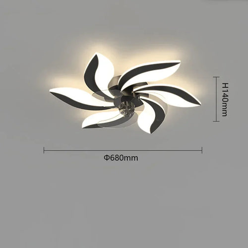 plafonnier ventilateur avec lumière et télécommande pour intérieur