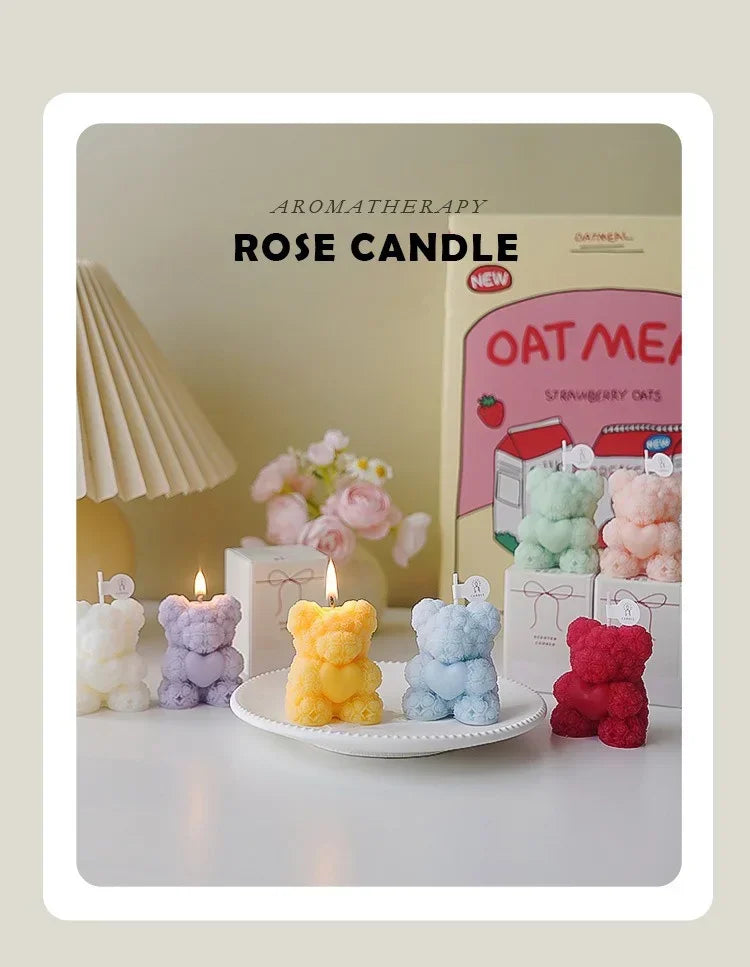 bougie ours en cire de soja parfumée pour détente - vue 4 sur 13