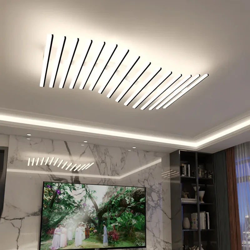lustre nordique acrylique led moderne pour bar restaurant - vue 5 sur 12