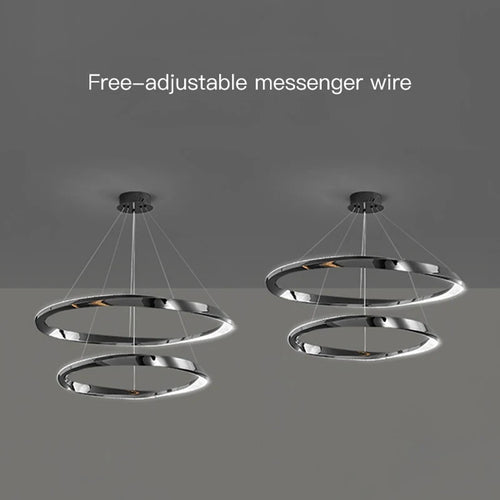 suspension led moderne avec design artistique et télécommande - vue 4 sur 16