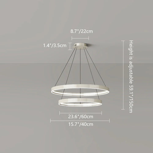 lustre en anneau moderne pour éclairage intérieur décoratif - vue 12 sur 16