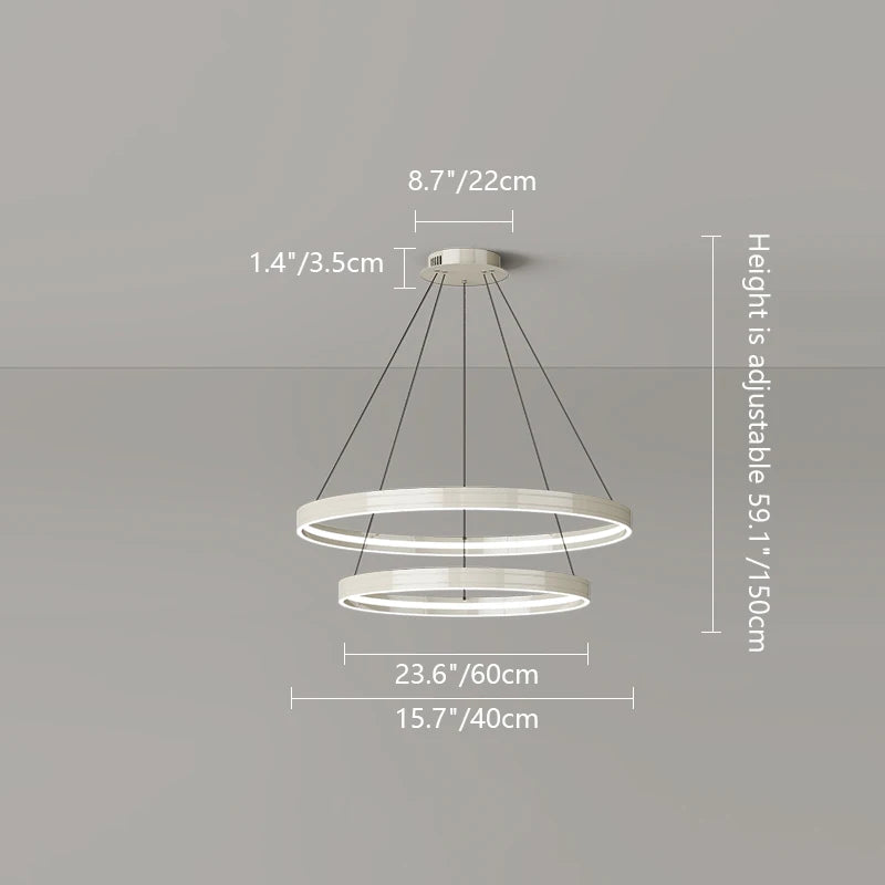 lustre en anneau moderne pour éclairage intérieur décoratif - vue 11 sur 16