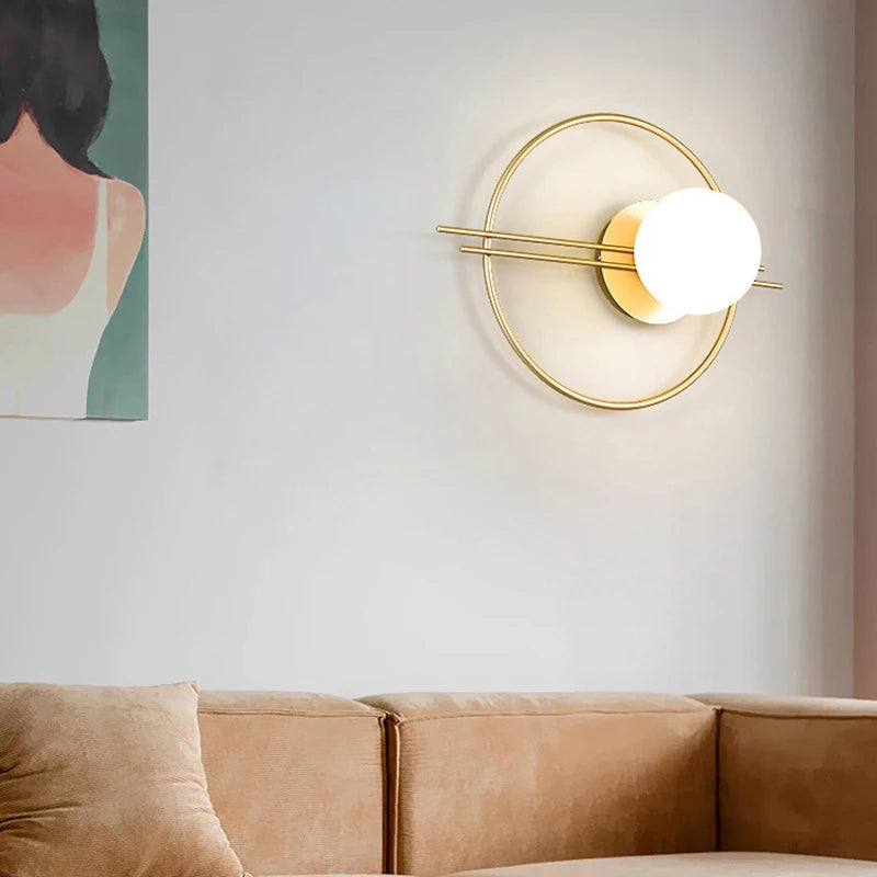 Appliques murales LED d'intérieur design arrondi avec boule - vue 3 sur 12