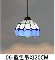 lustre en verre style tiffany rétro pour intérieur méditerranéen - vue 27 sur 30