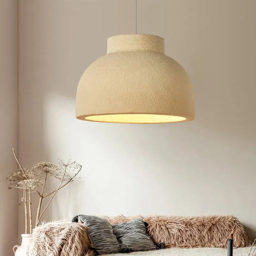 suspension Nordique Wabi Sabi Style Led lumières moderne Style crème vert/jaune E27 - vue 2 sur 12