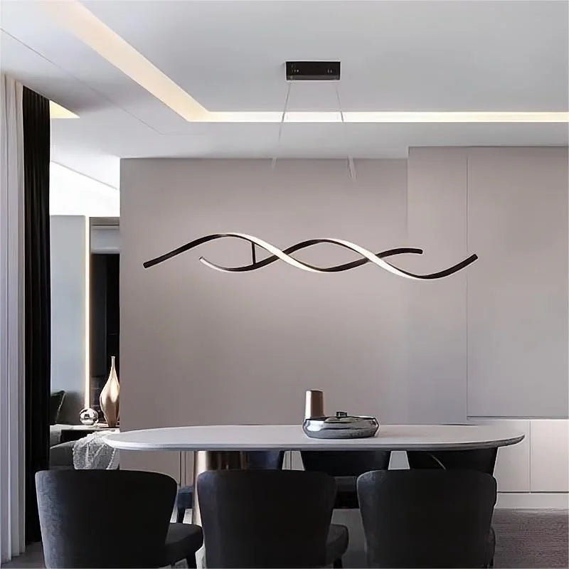 lustre de luxe moderne créatif design minimaliste épuré pour bar - vue 2 sur 10
