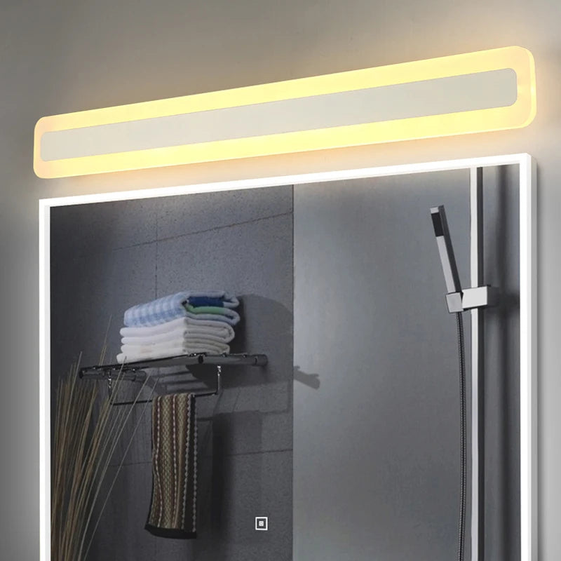lampe de miroir led moderne étanche en acrylique - vue 4 sur 6