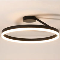 lustre nordique led réglable anneau suspension lumière décor