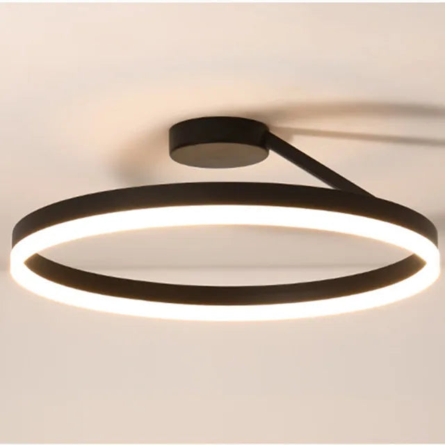 lustre nordique led réglable anneau suspension lumière décor