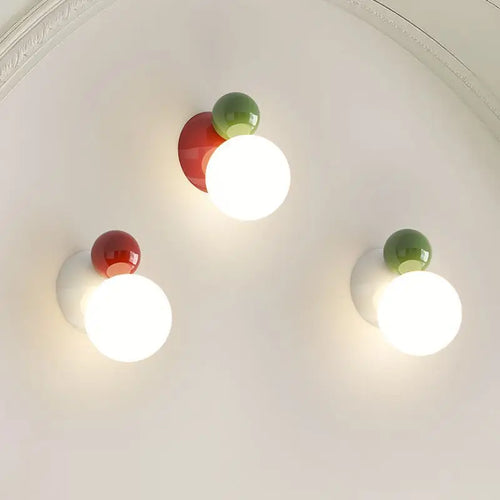 applique murale led en métal avec boule acrylique - vue 2 sur 12