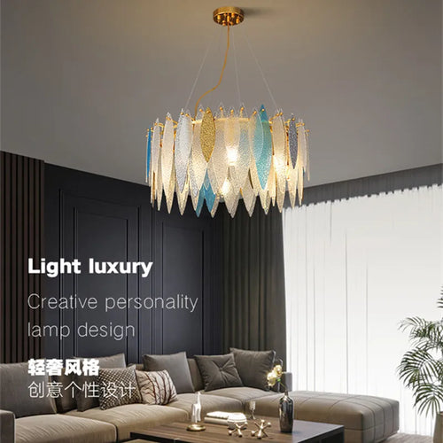 lustre en verre nordique pour décoration intérieure élégante - vue 4 sur 19