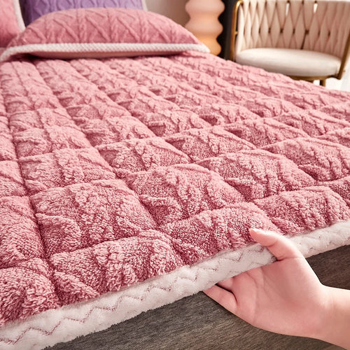 surmatelas doux en velours agneau pour étudiants et dortoirs - vue 5 sur 12