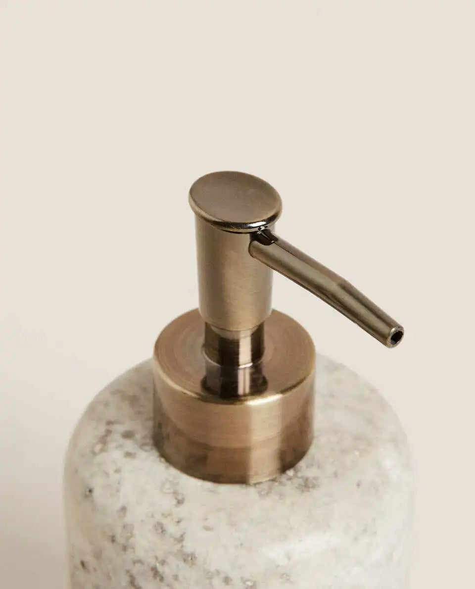 distributeur rechargeable en marbre pour lotions et savon - vue 5 sur 7