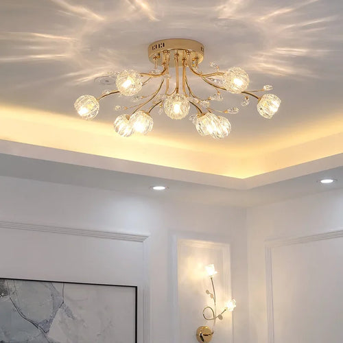 plafonnier moderne en cristal pour un éclairage luxueux - vue 3 sur 9