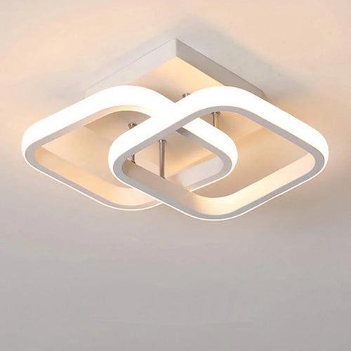 Plafonnier en métal lustre moderne haute luminosité porche lampe d'entrée lampe de plafond à économie d'énergie pour salon chambre - vue 19 sur 24