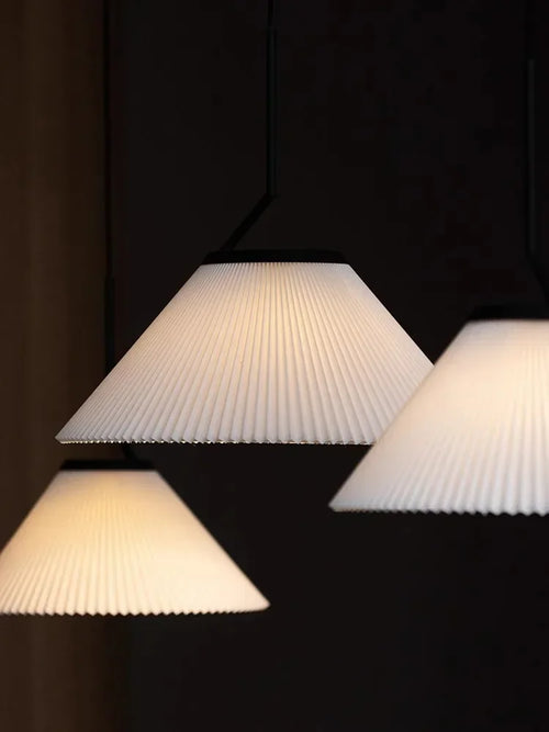 lustre nordique plissé suspension led pour décoration intérieure - vue 4 sur 7