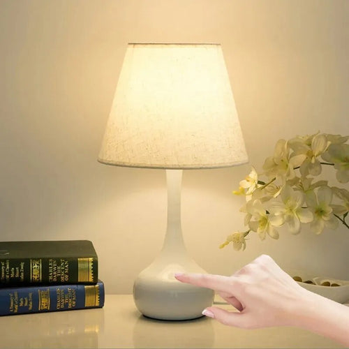 Lampes LED nordique modernes abat-jour en tissu - vue 3 sur 10