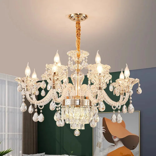 lustre en cristal design pour un éclairage élégant et raffiné - vue 6 sur 16