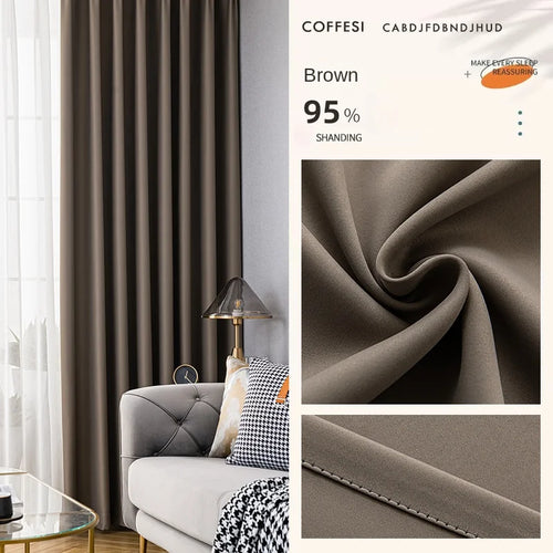 Rideau moderne plissé occultant luxe pour salon chambre - vue 15 sur 18