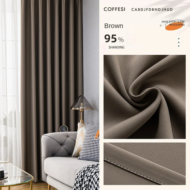 Rideau moderne plissé occultant luxe pour salon chambre - vue 14 sur 18
