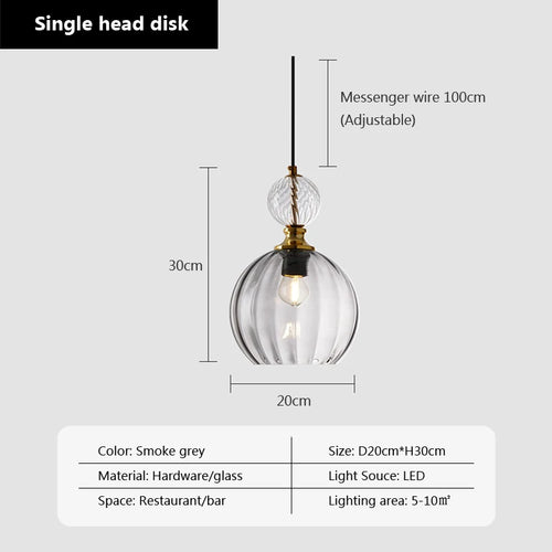 LED moderne couleur nordique bonbons suspension lumières pour chambre chambre d'enfants simple tête verre lampes suspendues luminaires de décoration intérieure - vue 9 sur 14