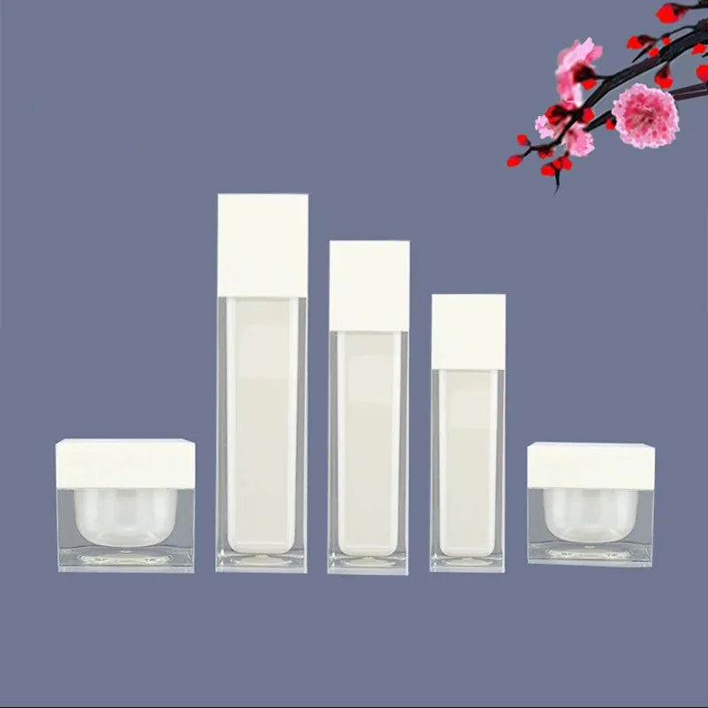 pot en acrylique carré rechargeable pour crème cosmétique - vue 3 sur 28