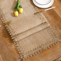 Chemin de table jute beige style rustique ferme