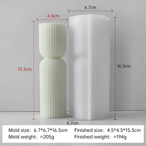 moule silicone bougie aromatique cylindrique pour résine et plâtre - vue 13 sur 20