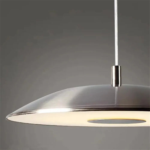 suspension scandi simple design ovni lumière décoration maison argent - vue 7 sur 6