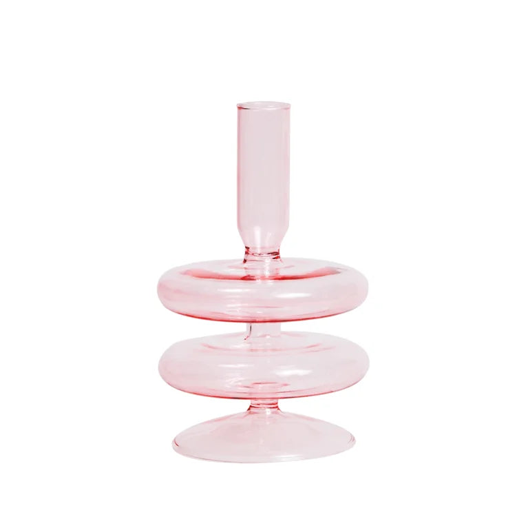 bougeoirs coniques en verre pour décoration de table de mariage - vue 15 sur 32