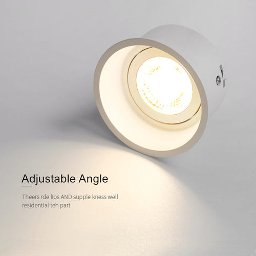 spot led rond encastrable anti-éblouissement réglable décoratif - vue 4 sur 6