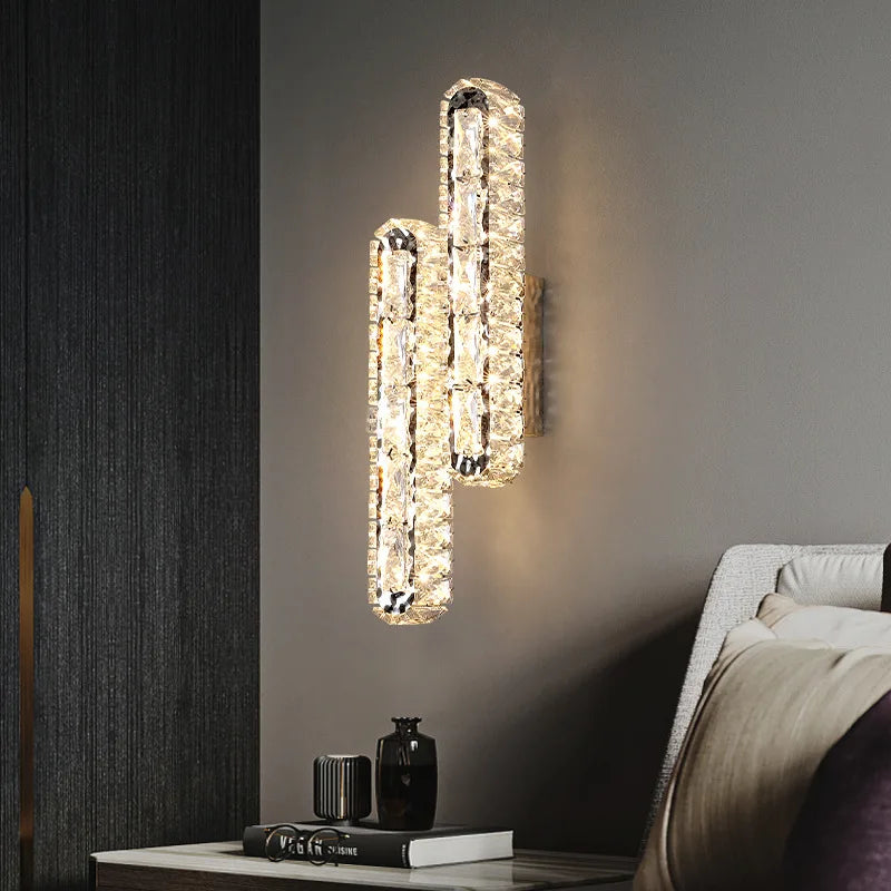 applique murale led ovale moderne en cristal pour décoration intérieure - vue 3 sur 14