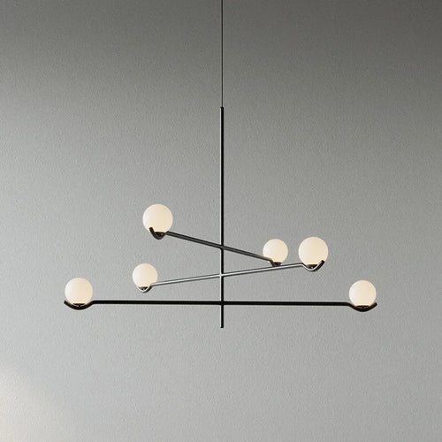 lustre led en boule de verre style nordique pour intérieur - vue 2 sur 14