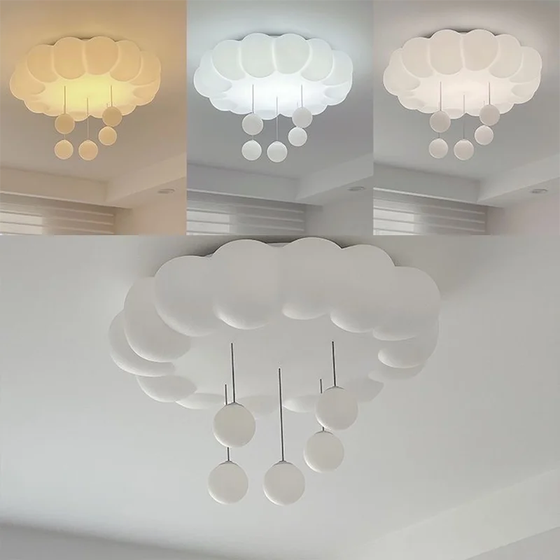 lustre moderne donuts minimaliste avec télécommande gradation - vue 6 sur 10