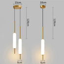 lampe suspendue moderne nordique en métal et verre double tête